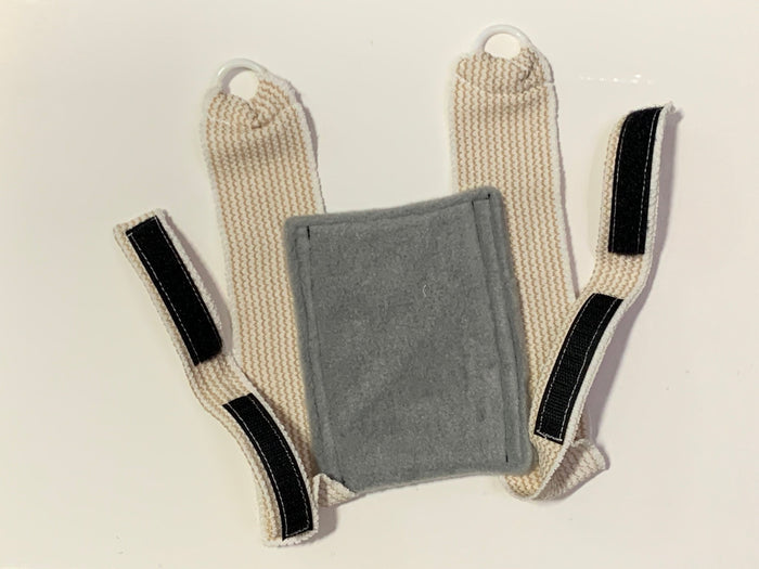 Large Parrot (Hook and Loop ONLY) / Hook-and-Loop / Gray Fleece