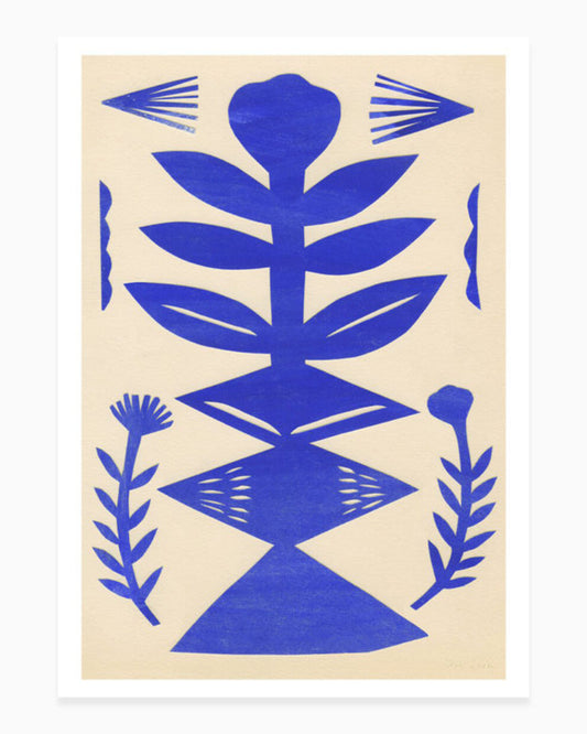 Blue Paper Cut - Anne Laval