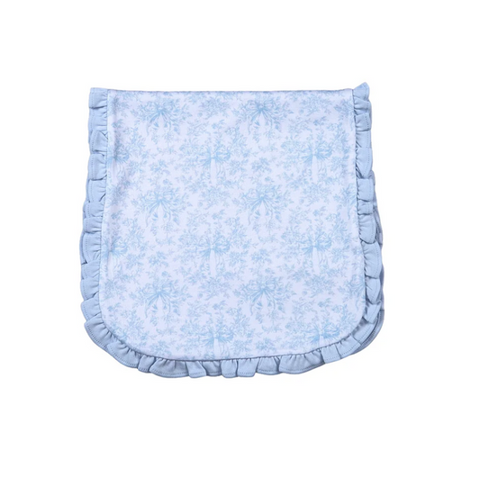 Blue Toile Burp Cloth