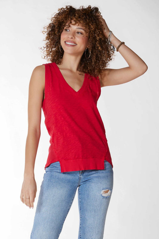Bobi Inset V-Neck Tank - Taryn x Philip Boutique