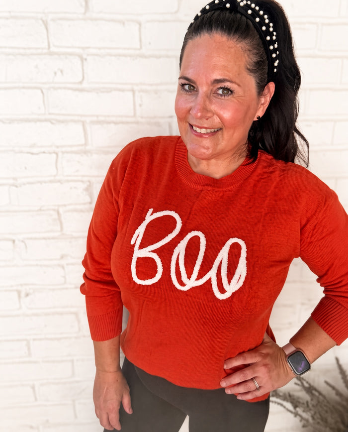 BOO Knit Cozy Sweater