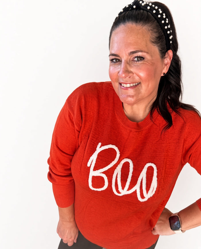 BOO Knit Cozy Sweater