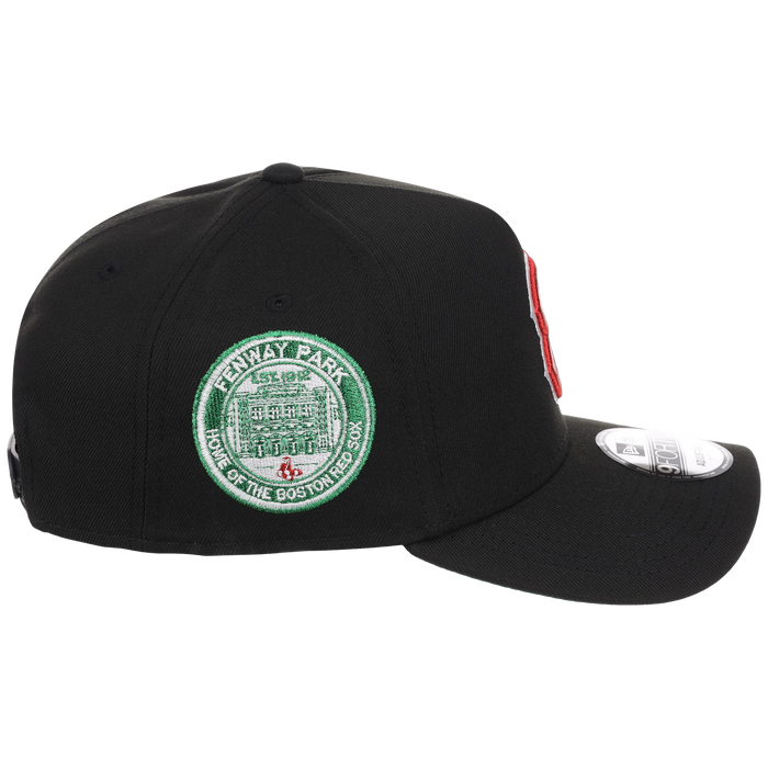 Boston Red Sox MLB Flipmode 2.0 Black Dome New Era 9FORTY A-Frame (Black/Black/Kelly Green)