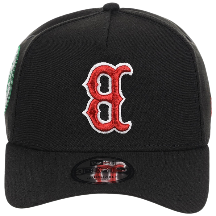 Boston Red Sox MLB Flipmode 2.0 Black Dome New Era 9FORTY A-Frame (Black/Black/Kelly Green)