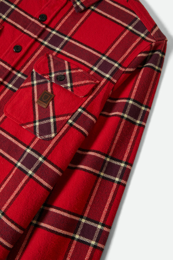 Men's Bowery Heavyweight Flannel in the color Adrenaline Rush - Additional Laydown image