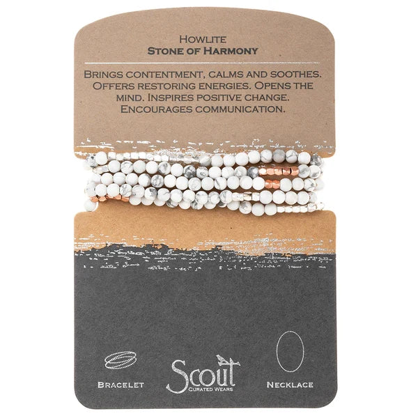SW032 Howlite/Rose Gold & Silver