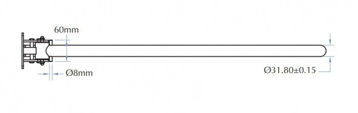 Bradley 832-102 Changing Places Locking Drop Down Grab Rail