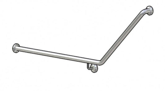 Bradley 832 Grab Rail Rear Wall 45 Degree Left Hand with Underslung