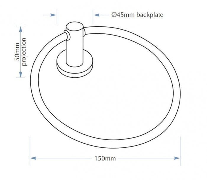 Bradley Tresor TS034 Towel Ring Round