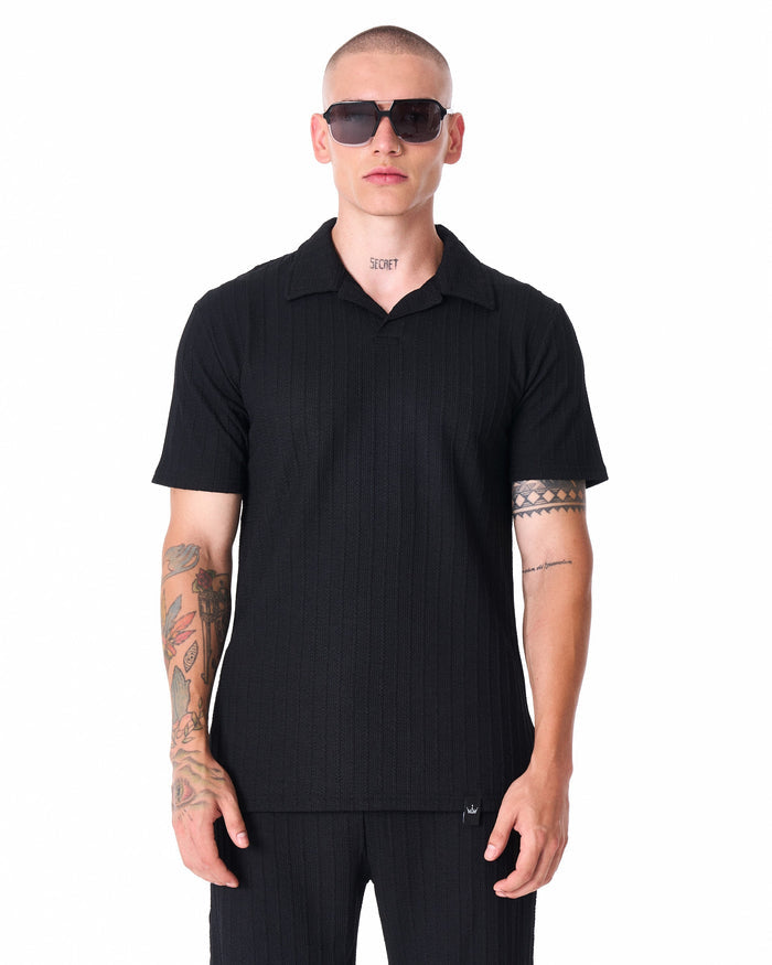 Martin Valen Breeze Fit men's black tracksuit full-length view, straight-leg trousers with white sneakers