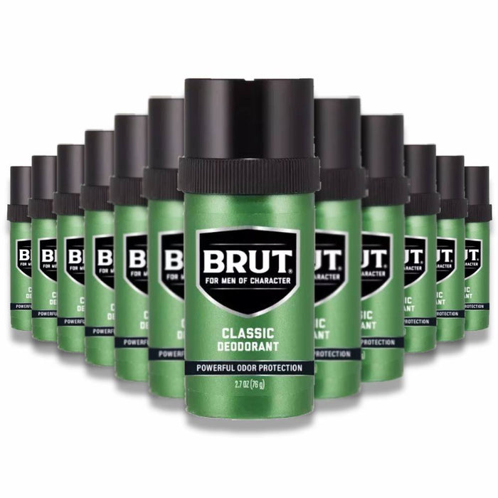 Brut - Deodorant Round Stick, Classic  2.7 Oz - 12 Pack