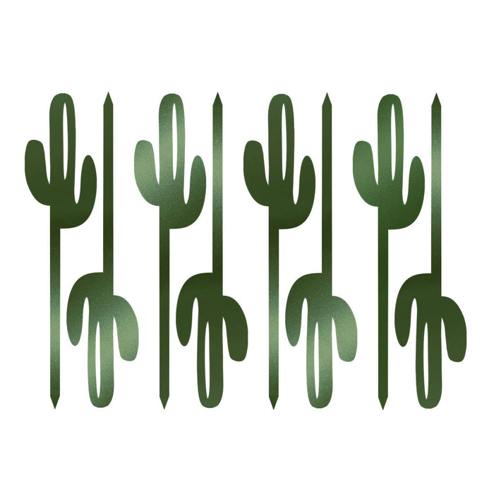 Cactus Acrylic Western Metallic Cocktail or Appetizer Picks