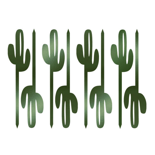 Cactus Acrylic Western Metallic Cocktail or Appetizer Picks