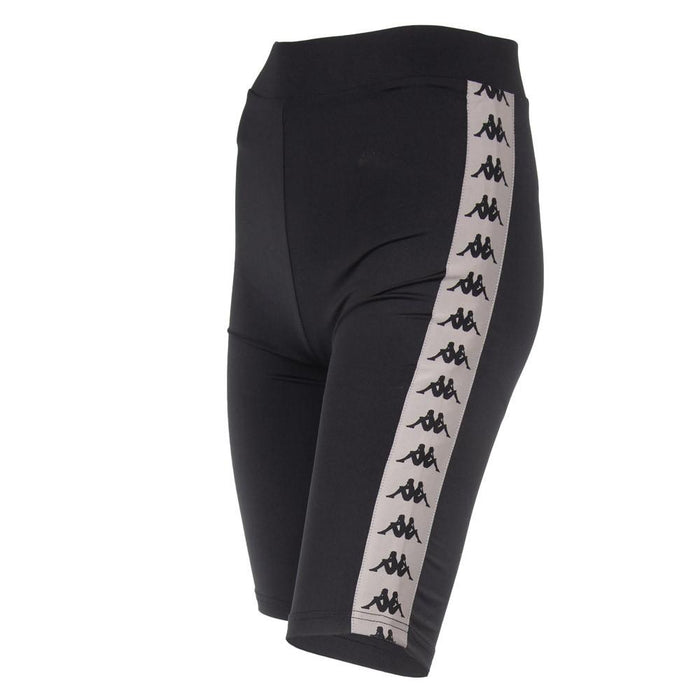 Calza Corta Negra Franja Blanca
