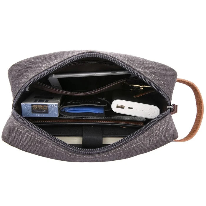 Canvas and Leather Dopp Kit - Taryn x Philip Boutique