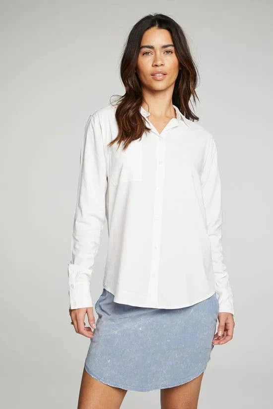 Chaser Brand Embroidery Button Up Shirt - Taryn x Philip Boutique