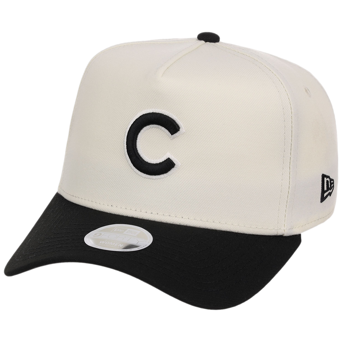 Chicago Cubs Women's New Era 9FORTY Chrome x Black A-Frame