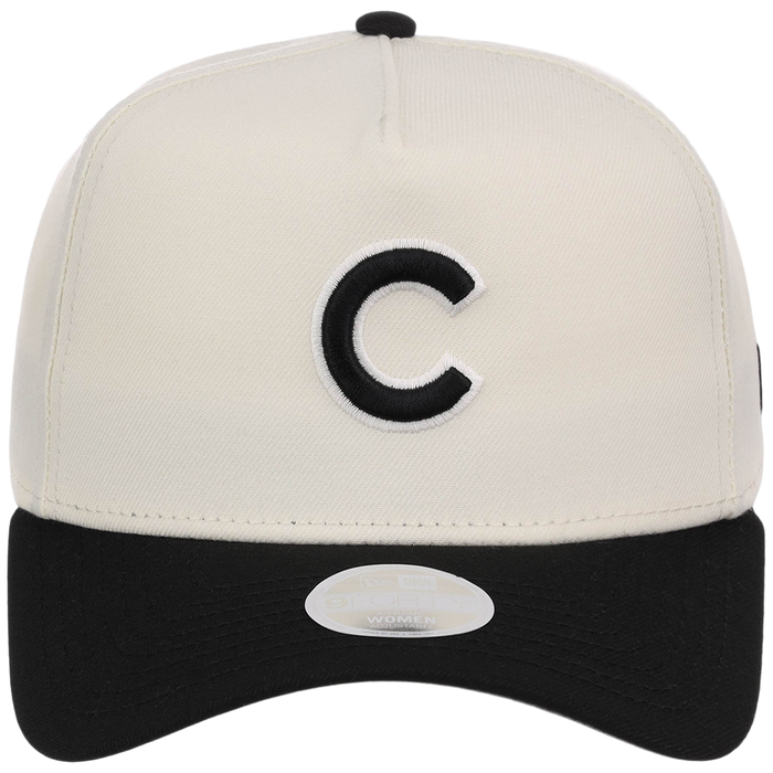 Chicago Cubs Women's New Era 9FORTY Chrome x Black A-Frame