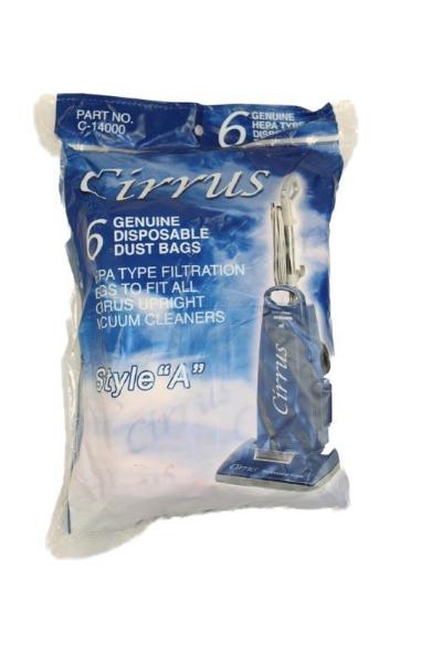 Cirrus Style A HEPA Vacuum Bags, 6pk, Part H846CR, C-14000