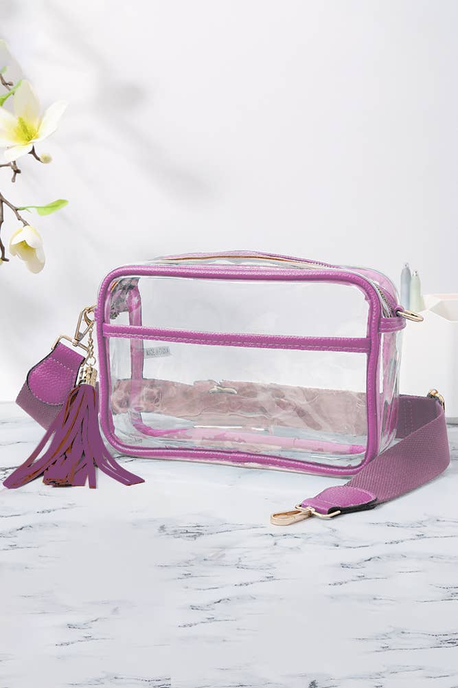 Clear PU Cross Body Camera Bag