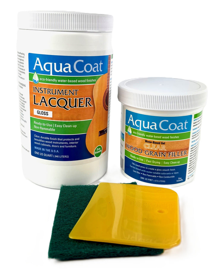 Pint of Clear Grain Filler/Quart of Instrument Lacquer GLOSS