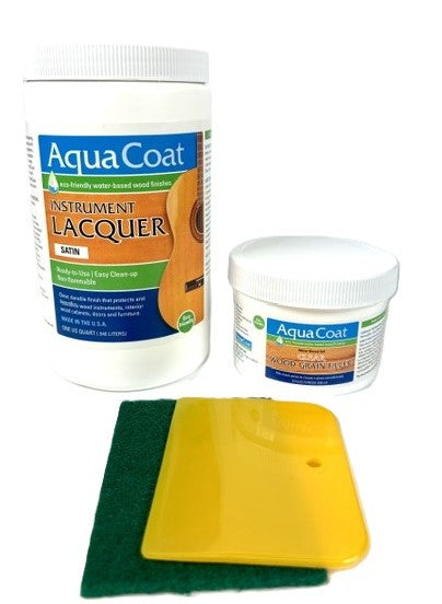 8 oz of Clear Grain Filler/Quart of Instrument Lacquer SATIN