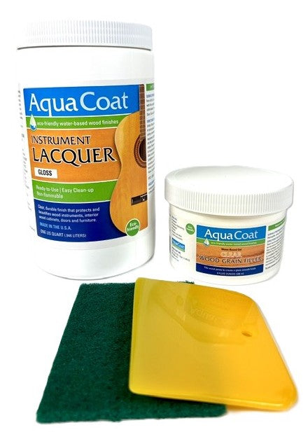 8 oz of Clear Grain Filler/Quart of Instrument Lacquer GLOSS