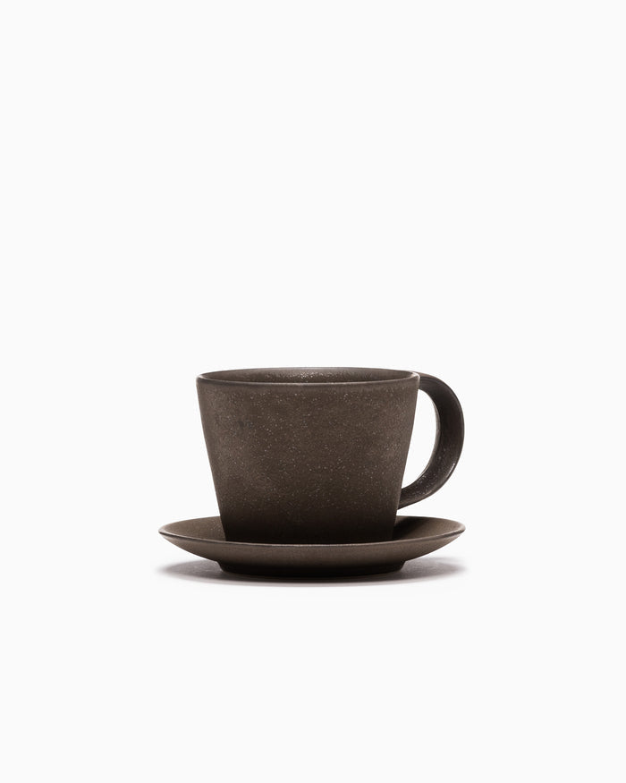 Coffee Cup and Saucer - Copper Brown