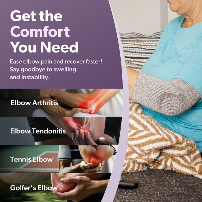 get the comfort you need by easing elbow pain and recover faster from arthritis, tendonitis, tennis elbow, and golf elbow