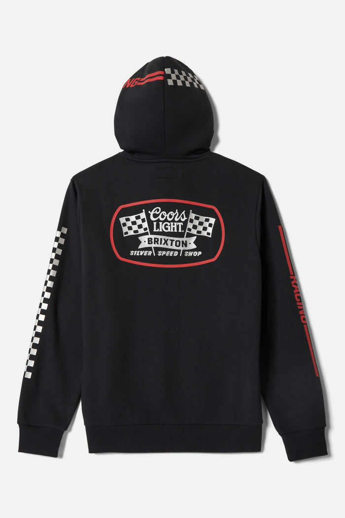 Men's Coors Light Pit Stop Hoodie in the color Black - Additional Laydown image