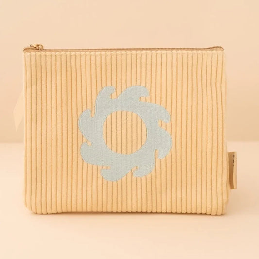 Corduroy Pouch in Butter Yellow