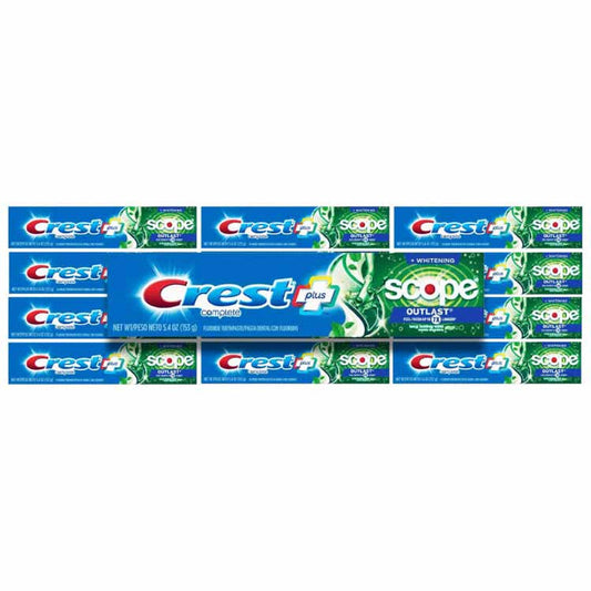 Crest - Complete Whitening Scope Outlast Toothpaste, Mint  5.4 oz - 12 Pack