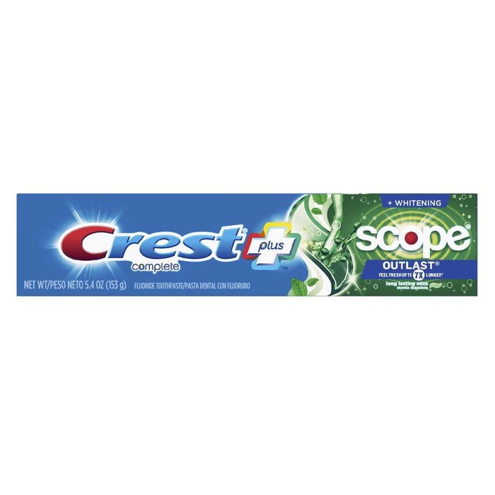 Crest - Complete Whitening Scope Outlast Toothpaste, Mint  5.4 oz - 12 Pack