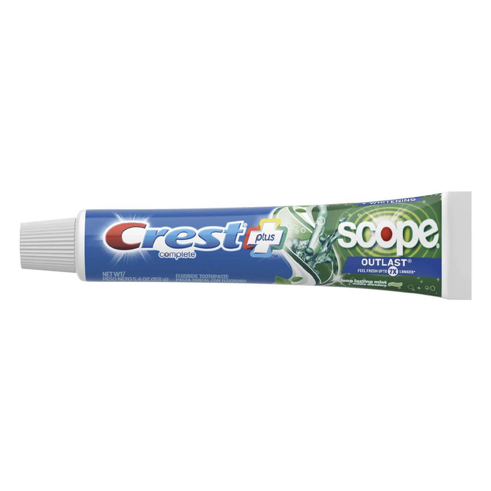 Crest - Complete Whitening Scope Outlast Toothpaste, Mint  5.4 oz - 12 Pack