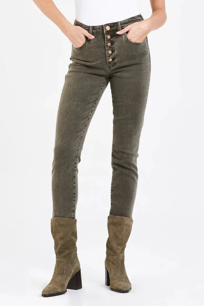 Dear John Stella Super High Rise Cropped Slim Straight Jeans - Taryn x Philip Boutique