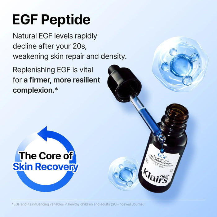 dear Klairs EGF Blue Youth Activating Drop 50ml قطرات تنشيط الشباب الزرقاء من دير كليرز إي جي إف - Princess Cosmetics Qatar