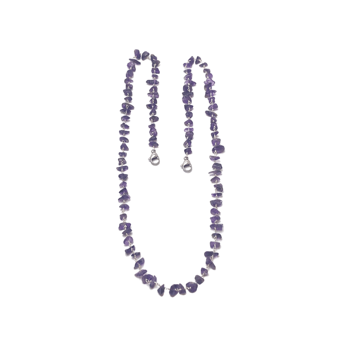 DISCONTINUED - Amethyst Face Mask Chain | Monica Mauro