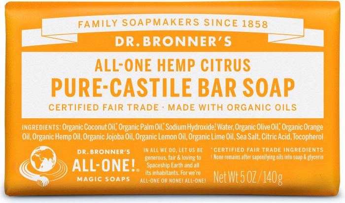 Dr. Bronner's: Pure-Castile Bar Soap