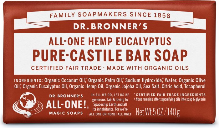 Dr. Bronner's: Pure-Castile Bar Soap