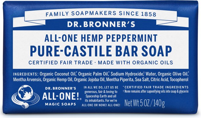 Dr. Bronner's: Pure-Castile Bar Soap