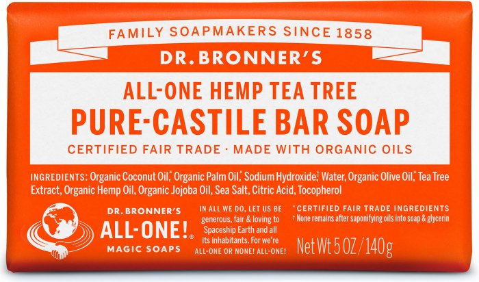 Dr. Bronner's: Pure-Castile Bar Soap
