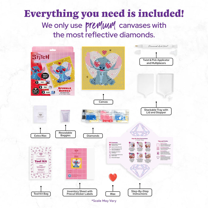Easy Gem™ Sparkle Boards – Love-Struck Stitch™ - Diamond Art Club DIY Kit