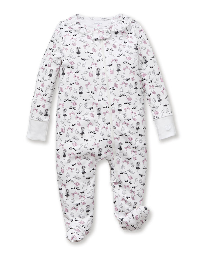 Eloise Suite Soirée white baby romper front view on white background
