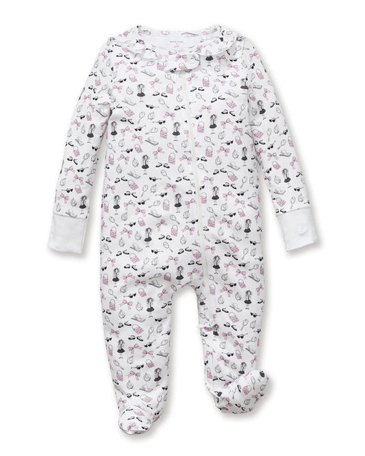 Eloise Suite Soirée white baby romper front view on white background