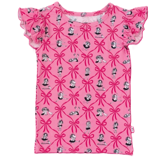 Eloise Royal Ribbons Cap Sleeve Tee