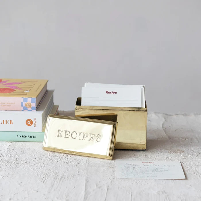 Etched Recipes Box #DG1619