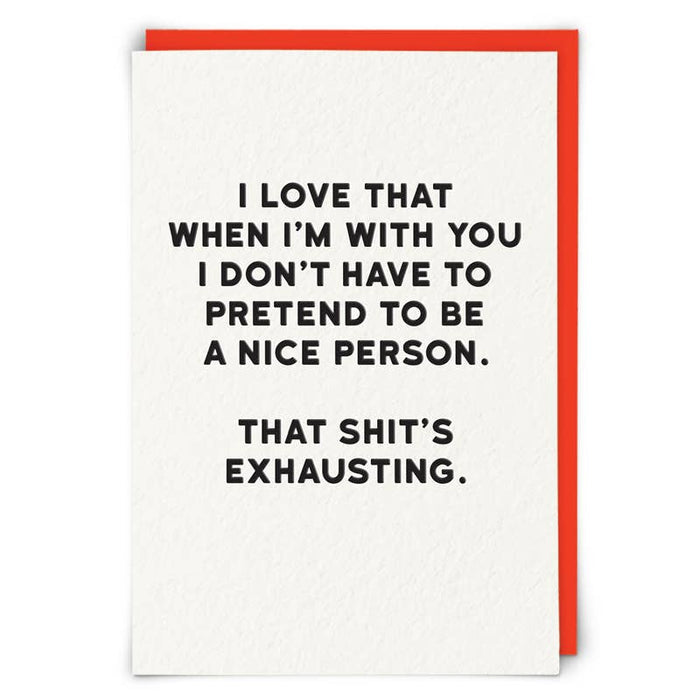 Exhausting Greetings Card - Taryn x Philip Boutique