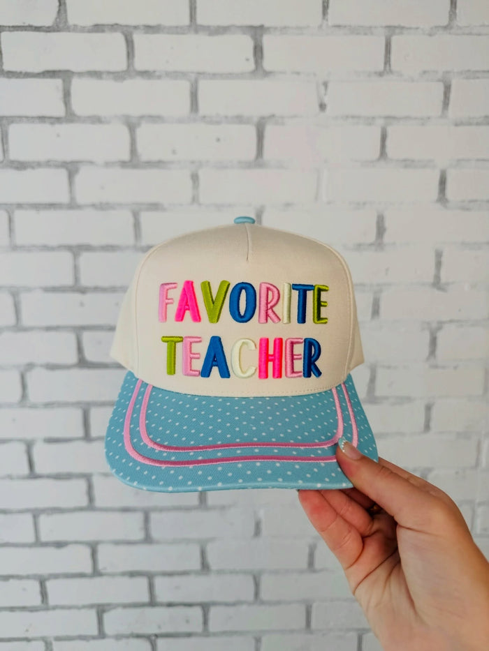 Favorite Teacher Embroidered Trucker Hat