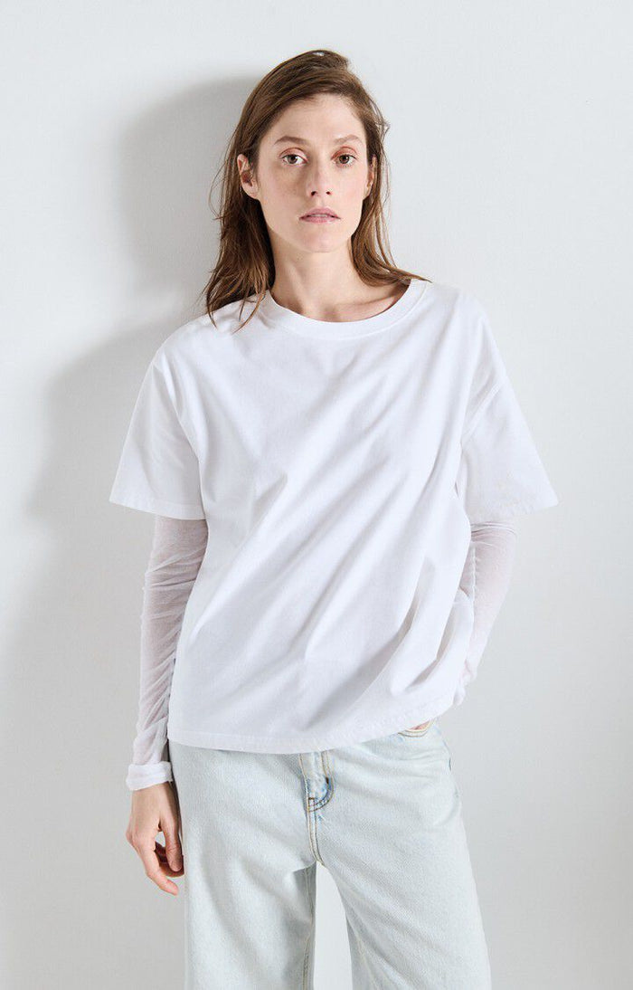 FIZVALLEY SHORT SLEEVE TEE FIZ02A in White by American Vintage