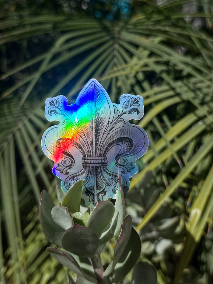Fleur de lis gothic symbol sticker